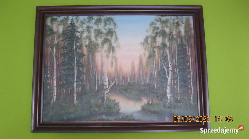 Duży obraz olejny sygnowany Sieradz
