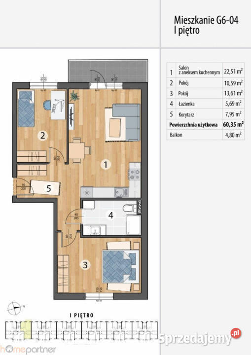 Mieszkanie 6035m2 3pok Smolec