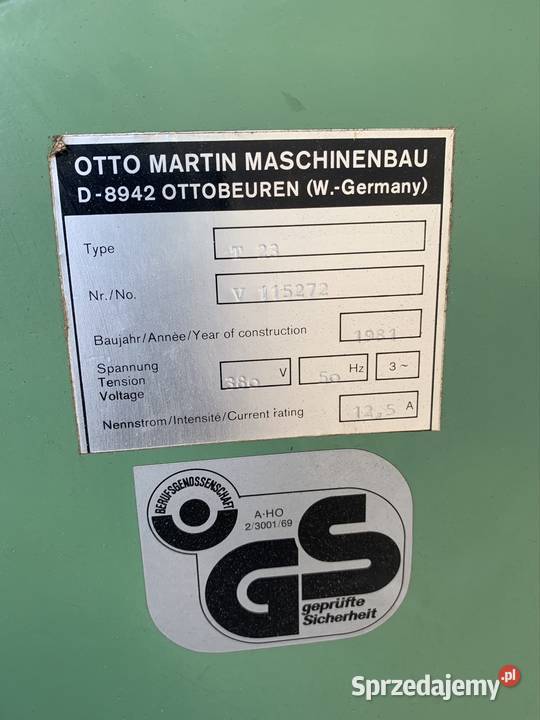 Frezarka dolnowrzecionowa MARTIN T23 z posuwem 4 Pozostałe Bieliny