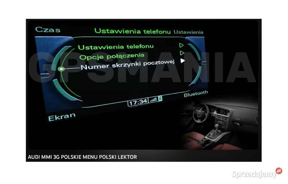 Audi polskie menu polski lektor Mapa do