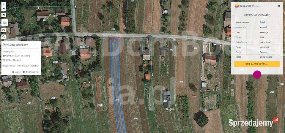 Grunt na sprzedaż Dąbrówka 2077m2 210m małopolskie sprzedam