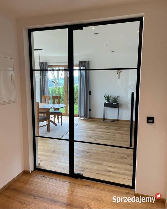 Ścianka loftowa drzwi szklane drzwi industrialne Wieliczka
