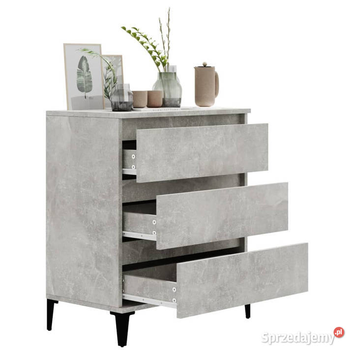 Komoda szarość betonu 60x35x70 materiał