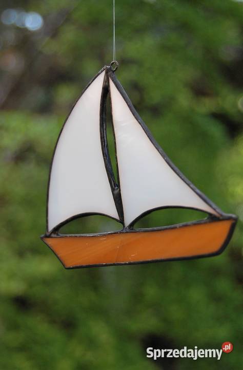 Łódka żaglówka witraż Tiffany marynistyczny Lublin