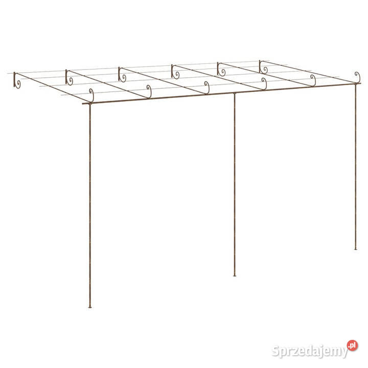 Pergola ogrodowa antyczny brąz 6x3x25 m żelazo