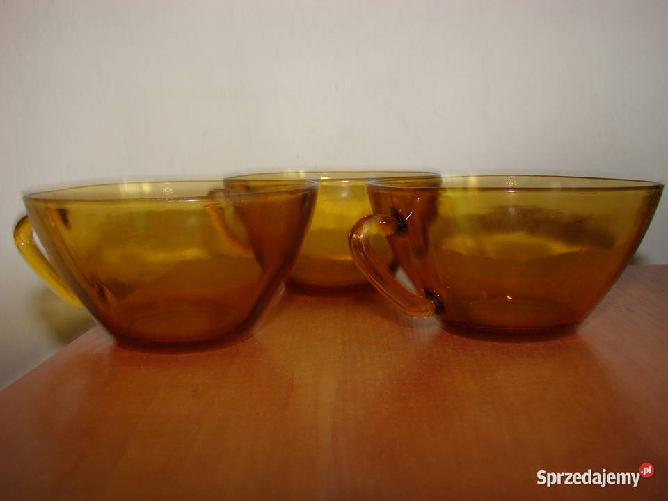 Vareco filiżanka bursztynowe szkło Pruszcz Gdański