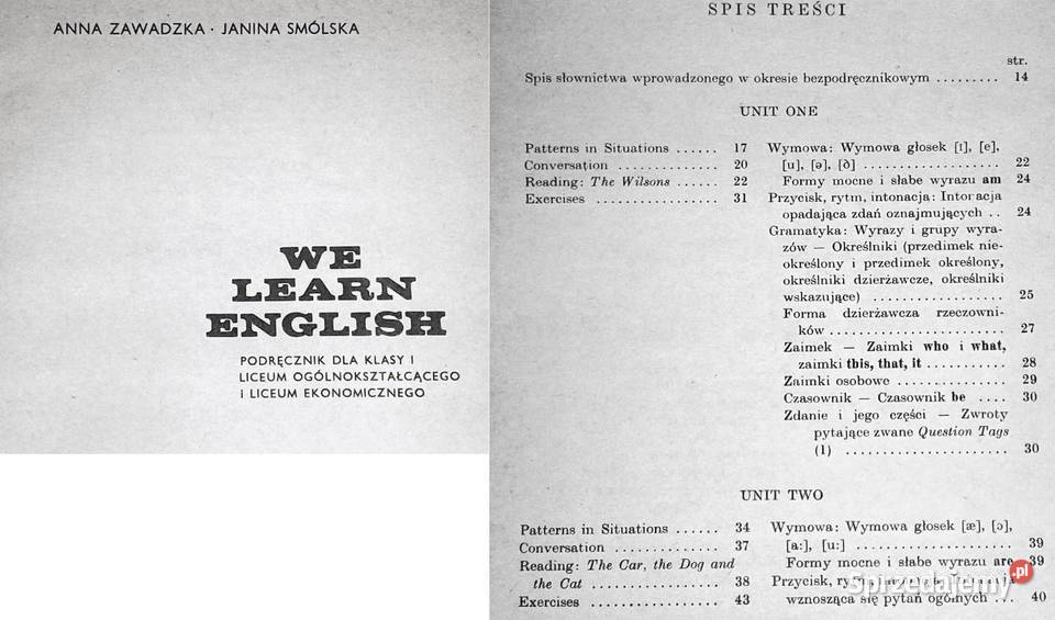We learn english kl 1 LO Anna Zawadzka Janina Chełm
