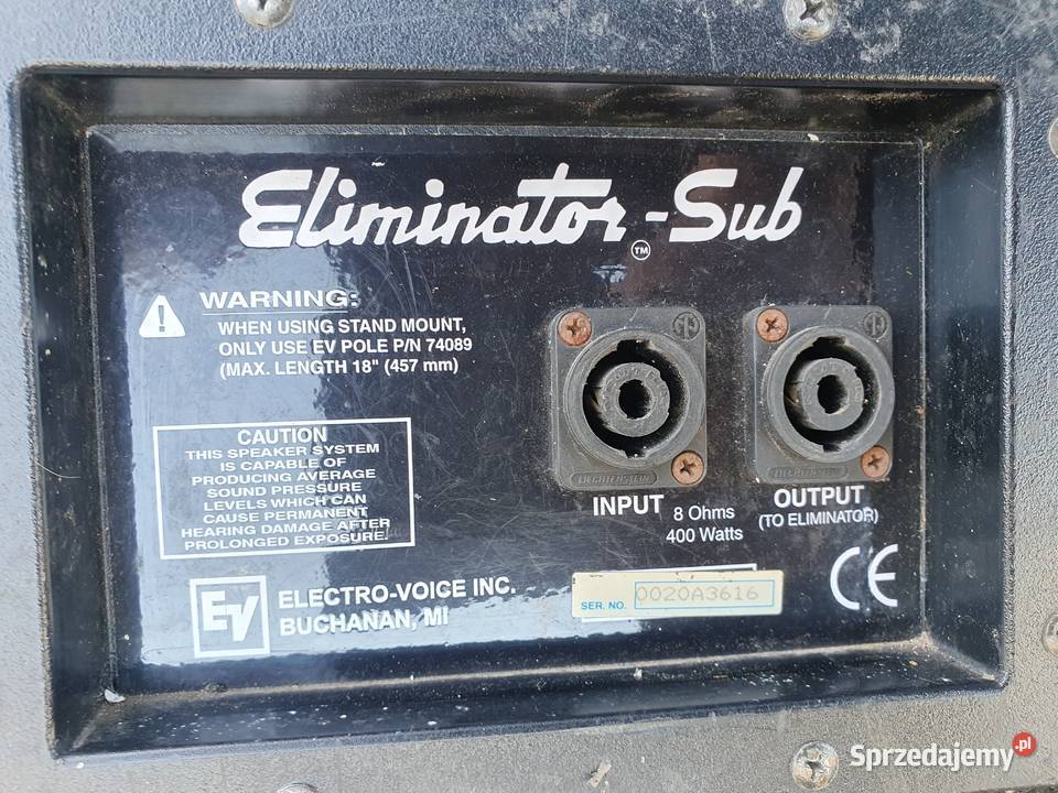 Kolumna Bas Electro Voice Eliminator 18 400W mikserym nagłośnienie warmińsko-mazurskie Olsztyn