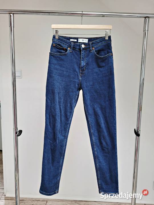 Nibieskie granatowe jeansy mom fit małopolskie Liszki
