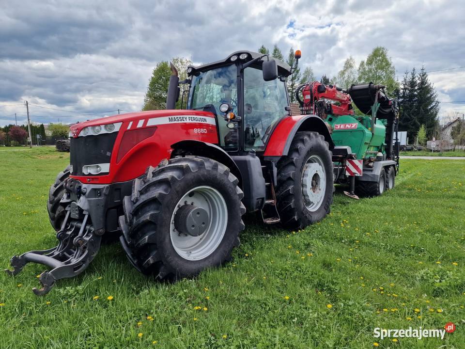 Rębak JENZ HEM 582 z ciągnikiem Massey Ferguson Jordanów sprzedam