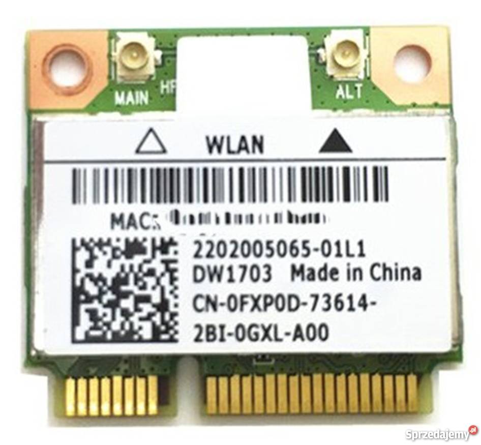Karta WWAN Combo WiFiBluetooth mod DW1703 śląskie Gliwice