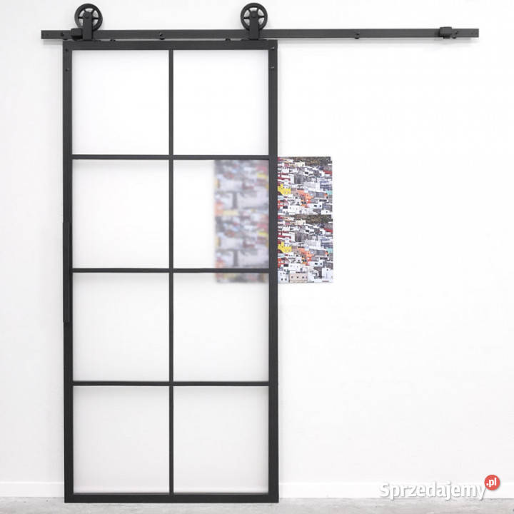 Drzwi przesuwne szklane loftowe GLOSSY 210cm Chmielnik