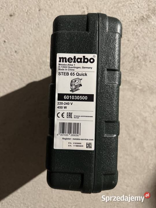 METABO STEB 65 QUICK WYRZYNARKA W WALIZCE 450W Pełch