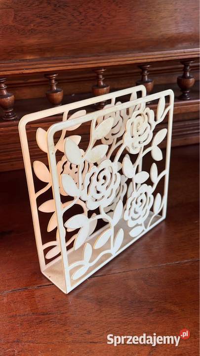 Serwetnik metalowy Wycinanka w róże W kolorze Gdańsk