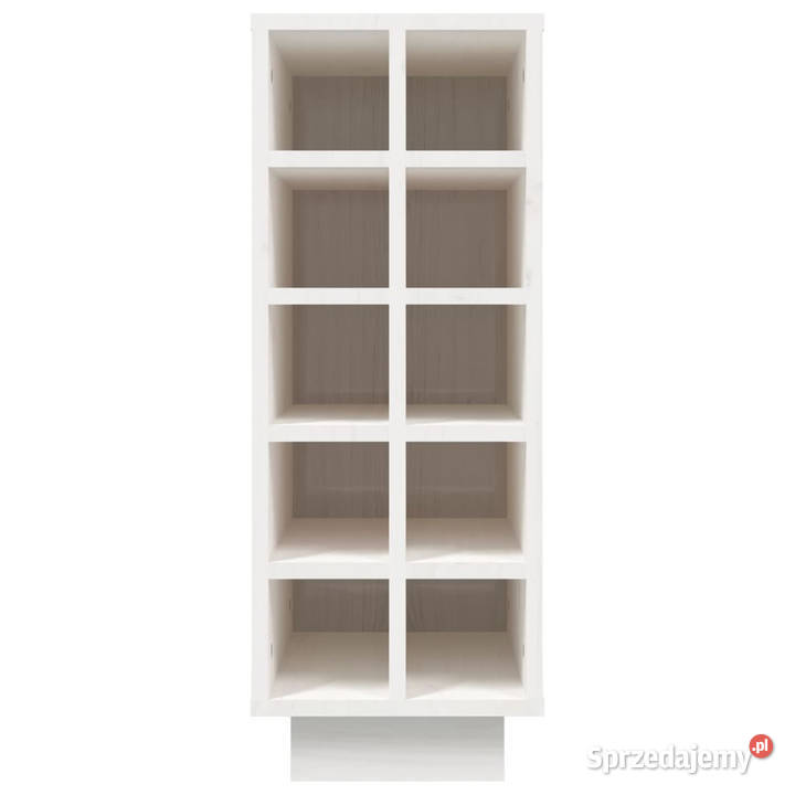 Szafka na wino biały 23x34x61 lite drewno