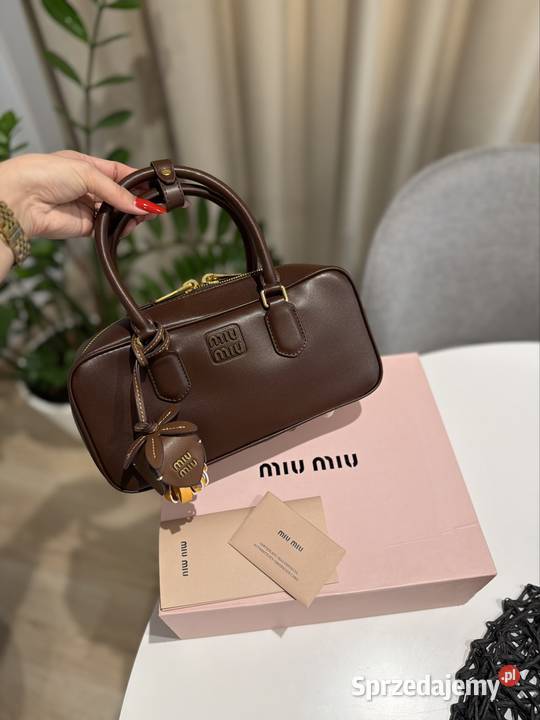 Torebka damska Miu Miu Arcadie bag brązowa skóra Do ręki  Torby i torebki