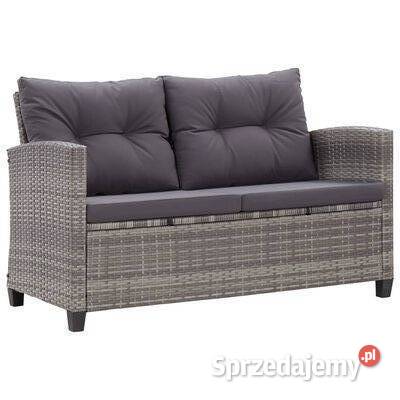 2osobowa sofa ogrodowa z poduszkami szara 124 Warszawa