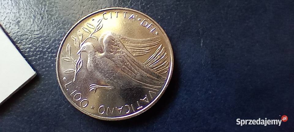 Stare monety 100 lir 1975 Watykan podkarpackie Lesko