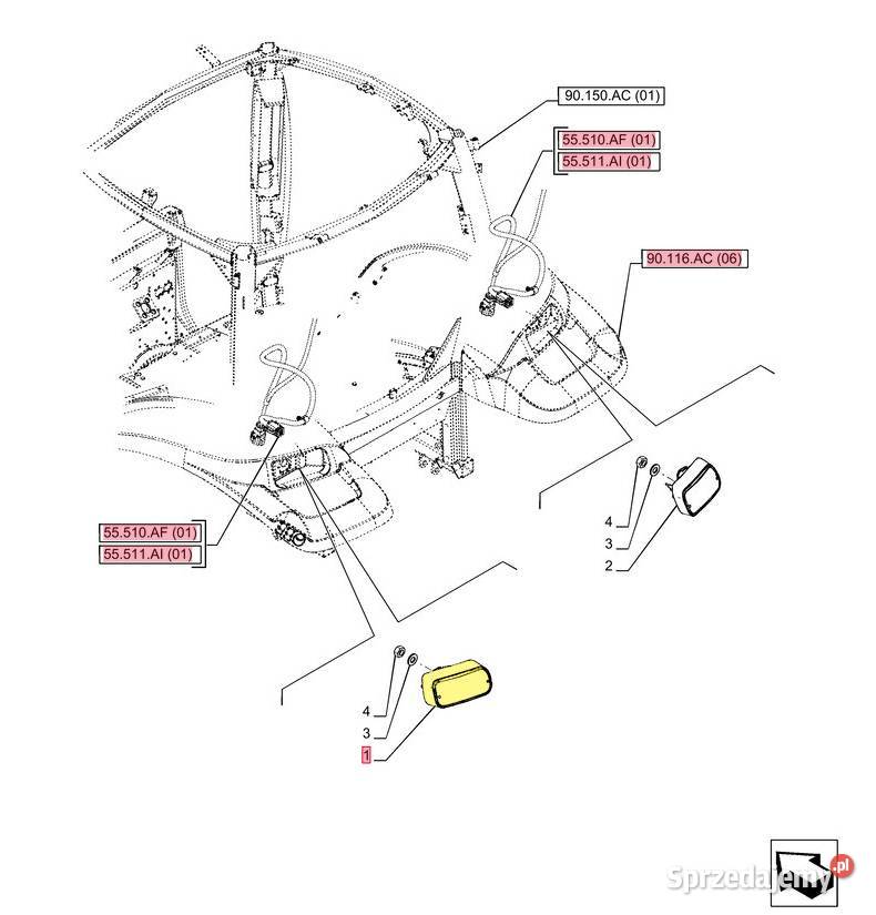 Lampa światła tylnego lewa Case Steyr 87536435 Białystok sprzedam