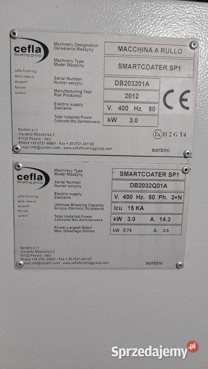 Linia lakiernicza walcowa UV Cefla Suchedniów