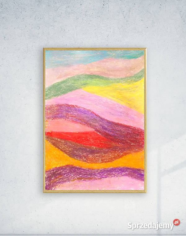 abstrakcja pastel 21x30 obraz pastelowa Łódź