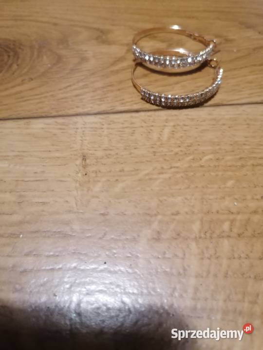 Kolczyki koła z kryształkami pomorskie