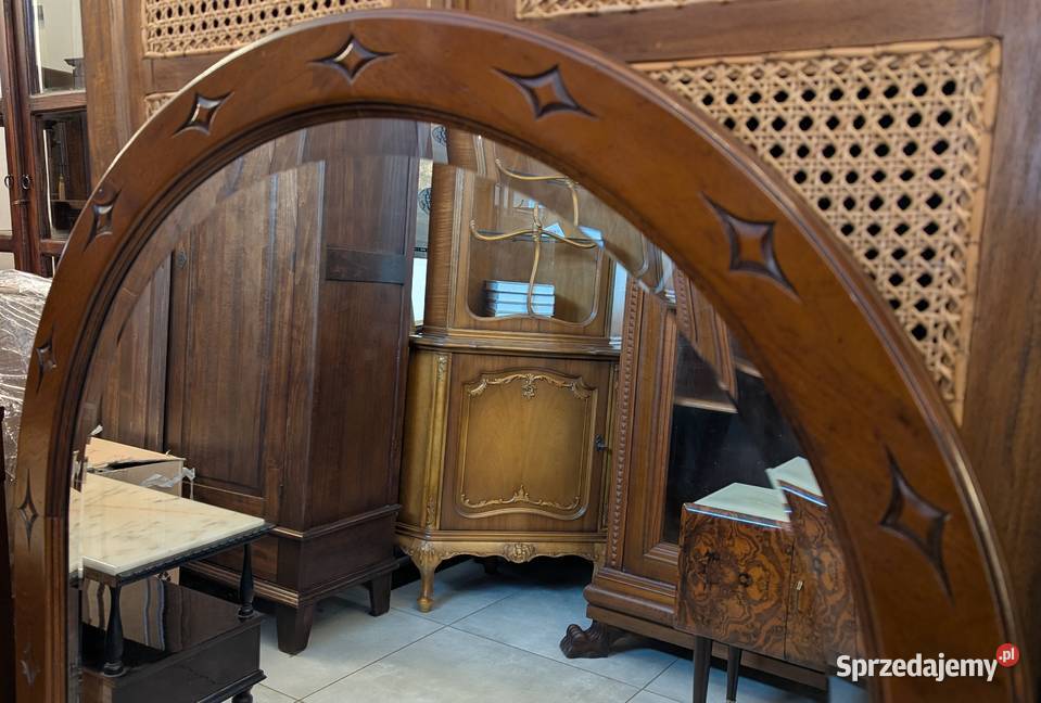 Piękne orzechowe lustro sklep Dąbrowa Górnicza