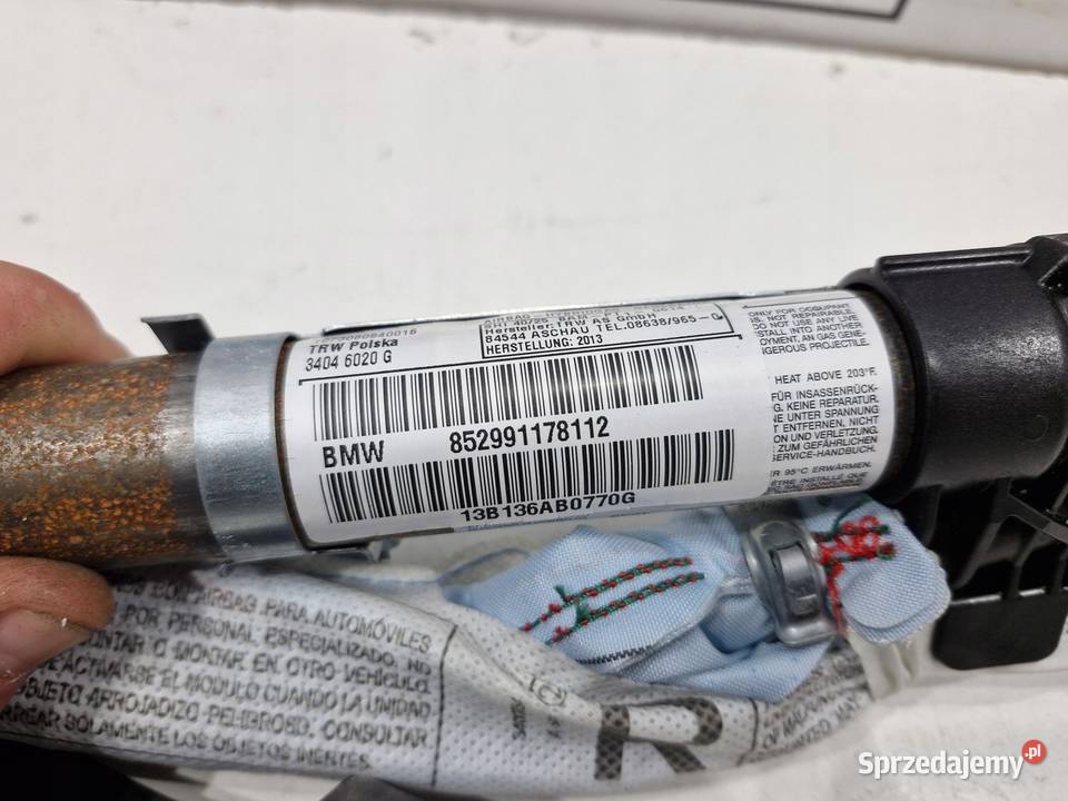 BMW X1 E84 KURTYNA PODUSZKA AIRBAG PRAWA