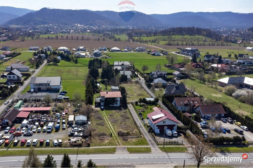 Działka usługowohandlowa ruchliwa droga Jaworze Wynajem śląskie