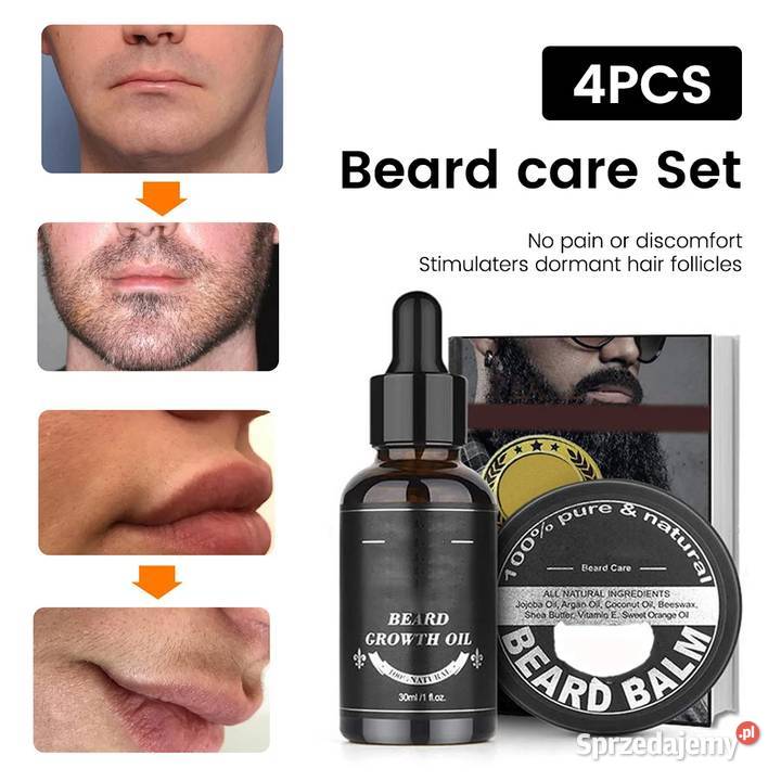 Zestaw na porost brody 5 sztuk Beard Care Unisex Płock
