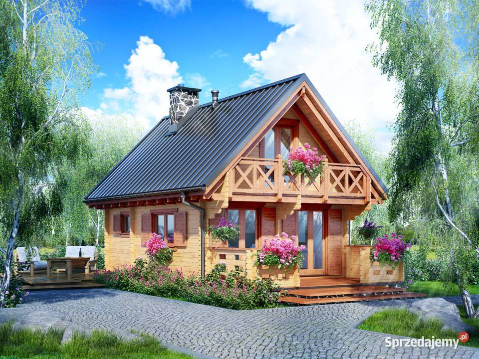 DREWNIANY DOMEK CAŁOROCZNY ALICJA 62 18 M2 Mrągowo