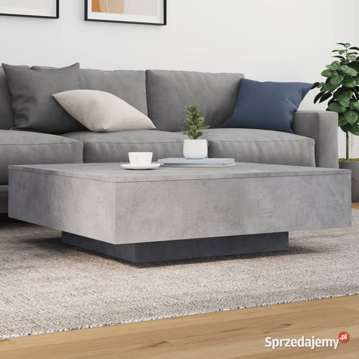 Stolik kawowy szarość betonu 100x100x31 WM836598