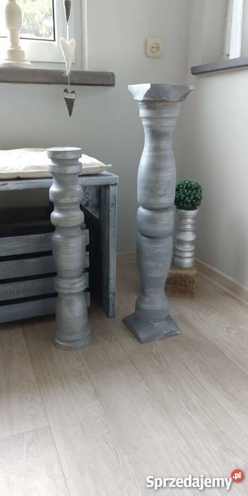 Świeczniki drewniane toczone rękodzieło toczenie wielkopolskie Kalisz