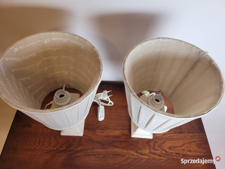 Lamki nocne Riwiera Maison białe Białogard