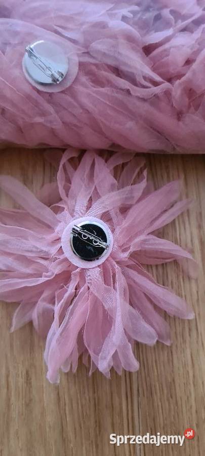 Ozdobne kwiaty broszki kotyliony na agrafce Łódź