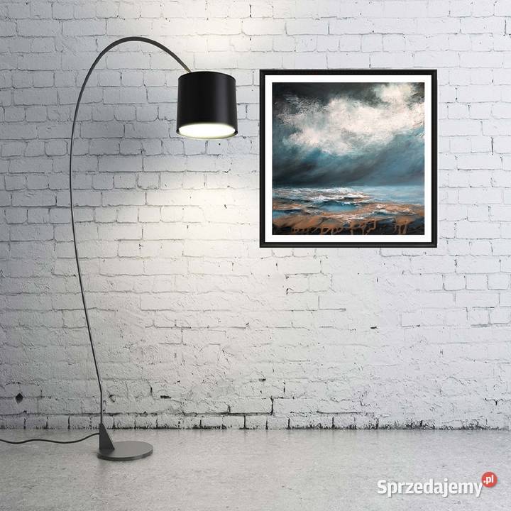 Burzowe niebo nowoczesny pejzaz morski obraz Malbork sprzedam