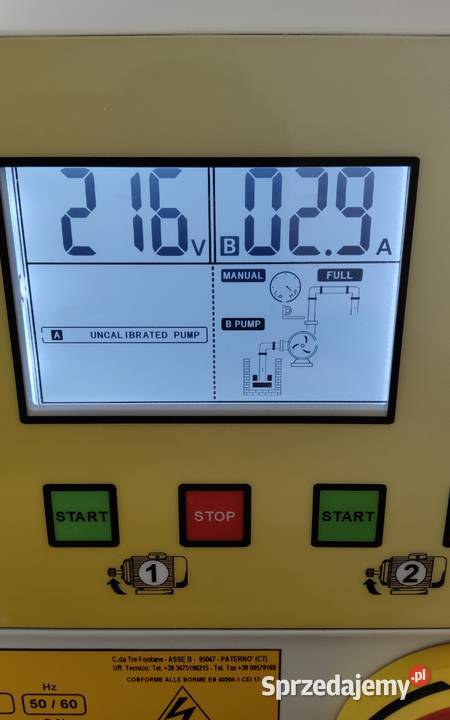 jednofazowy kontroler 2pompsilników 2x03722kw małopolskie Limanowa sprzedam