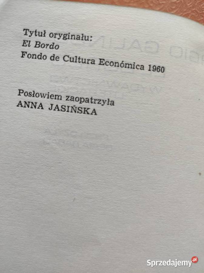 El Bordo Sergio Galindo ISBN 9788381390408 Kielce