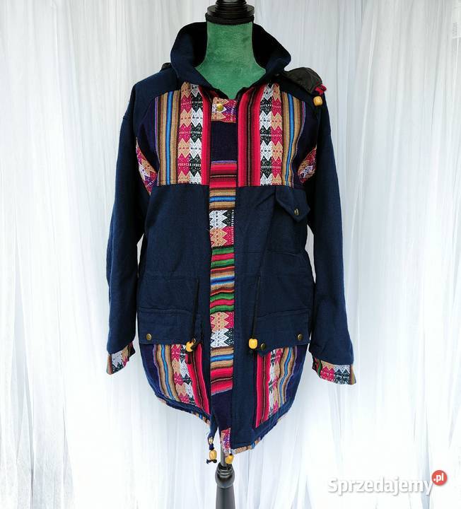 Kurtka zimowa boho bohemian hippie etno XL 42