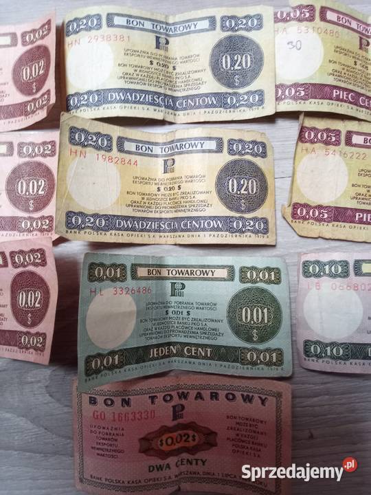 Bony towarowe Pekao z okresu PRLu dolnośląskie Świdnica