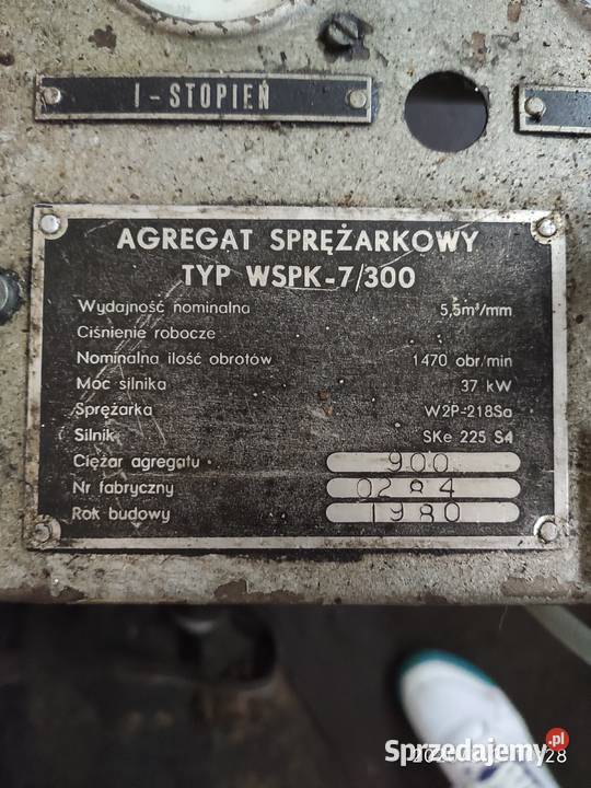 agregat sprężarkowy typ WSPK7300 Pieszyce