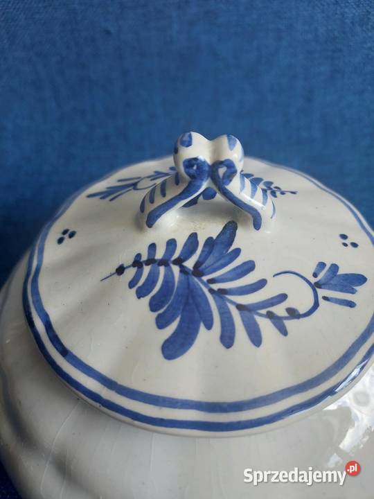 Bombonierka puzderko Delft Porcelana i szkło Skwierzyna