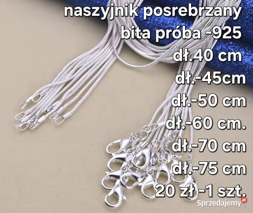 Naszyjnik posrebrzany posrebrzane śląskie