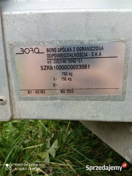Przyczepka samochodowa Uwieliny