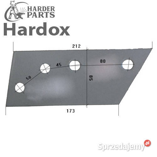 Wspornik HARDOX 94612P części do pługa OVERUM