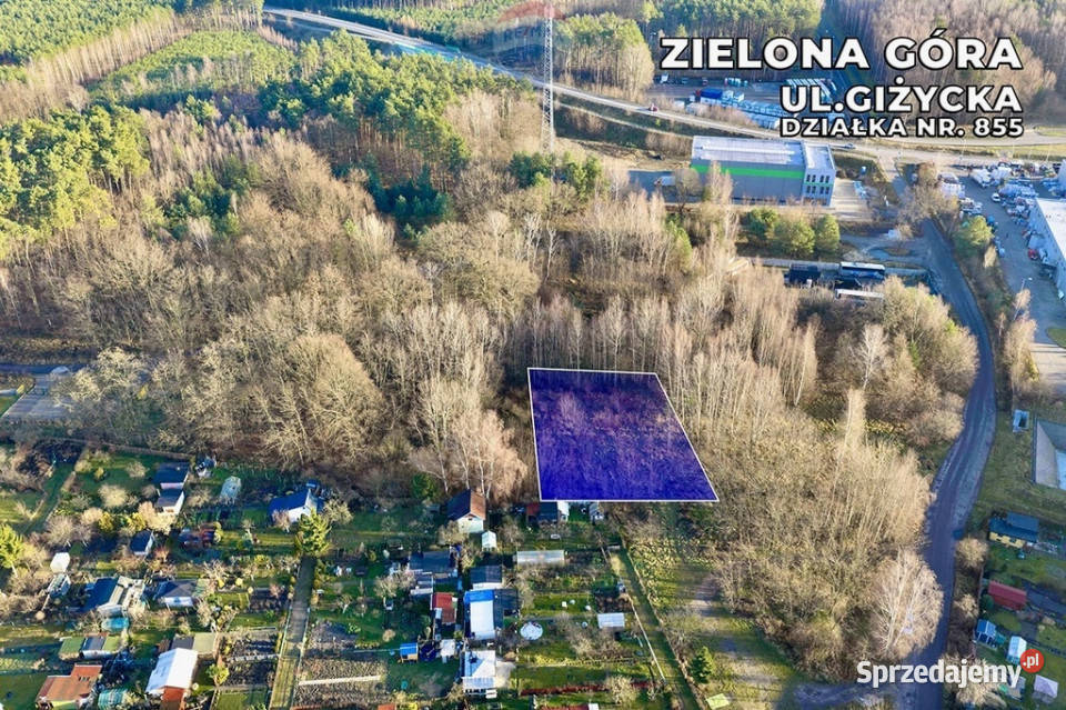 Działka mieszkaniowousługowa 970 m MPZP Nieruchomości lubuskie Zielona Góra