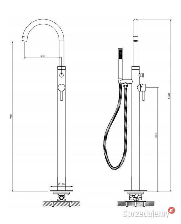 Bateria wannowa wolnostojąca firmy OMNIRES Legionowo