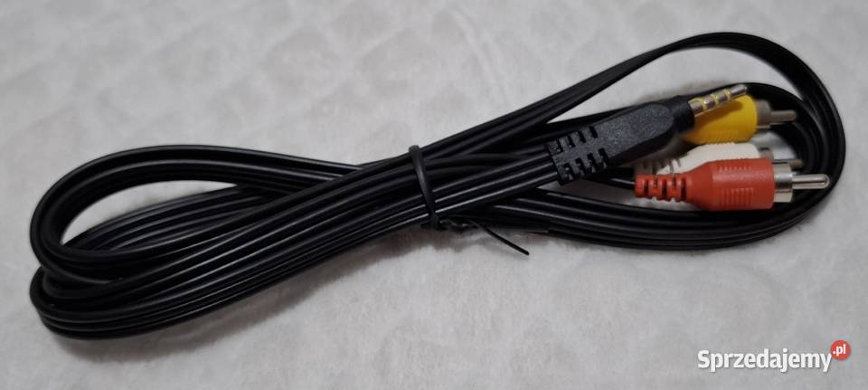 Kabel Mini Jack 35mm 3 x RCA Cinch czarny 15m Czeladź