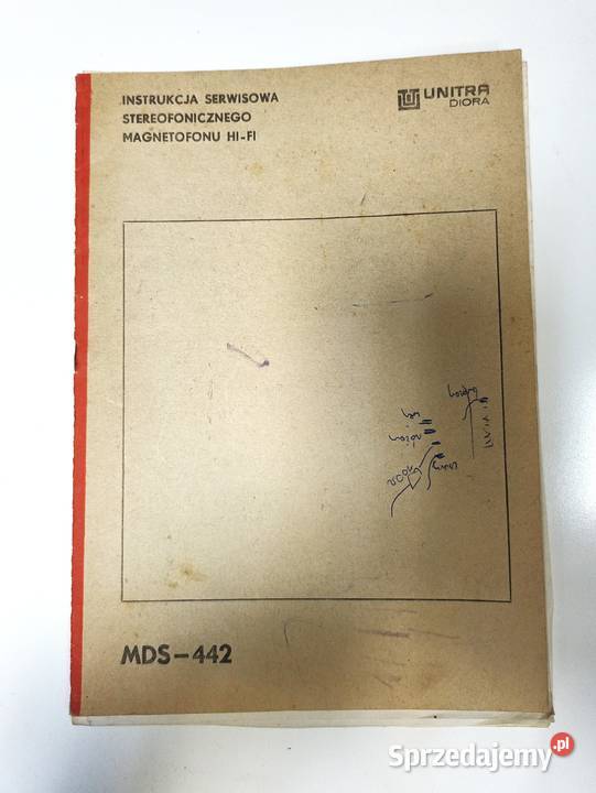 Oryginalna instrukcja serwisowa magnetofonu MDS Bogatynia