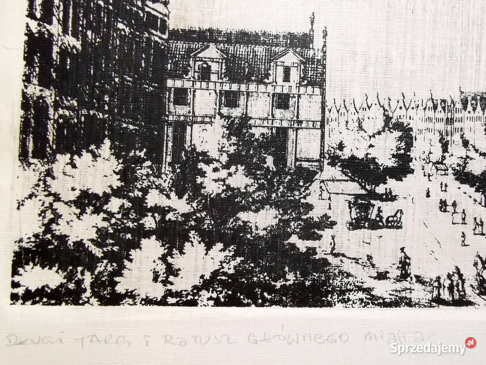 Gdańsk Długi Targ i Ratusz Gł Miasta GRAFIKA sprzedam